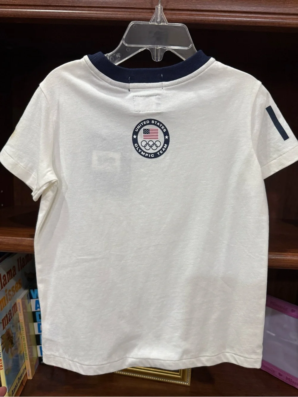 Ralph Lauren White Short-Sleeve London Graphic Tee with Navy Trim